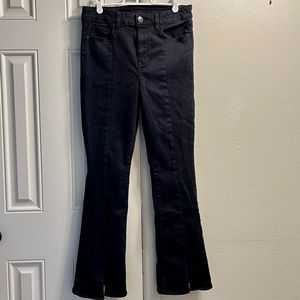 AE Kick Flare Black Stretch Denim